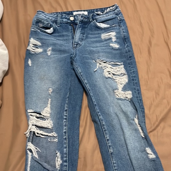 High Rise Ripped Mom Jeans - Picture 2 of 3